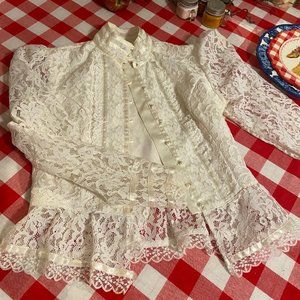 Gunne Sax Lace Blouse / Jacket